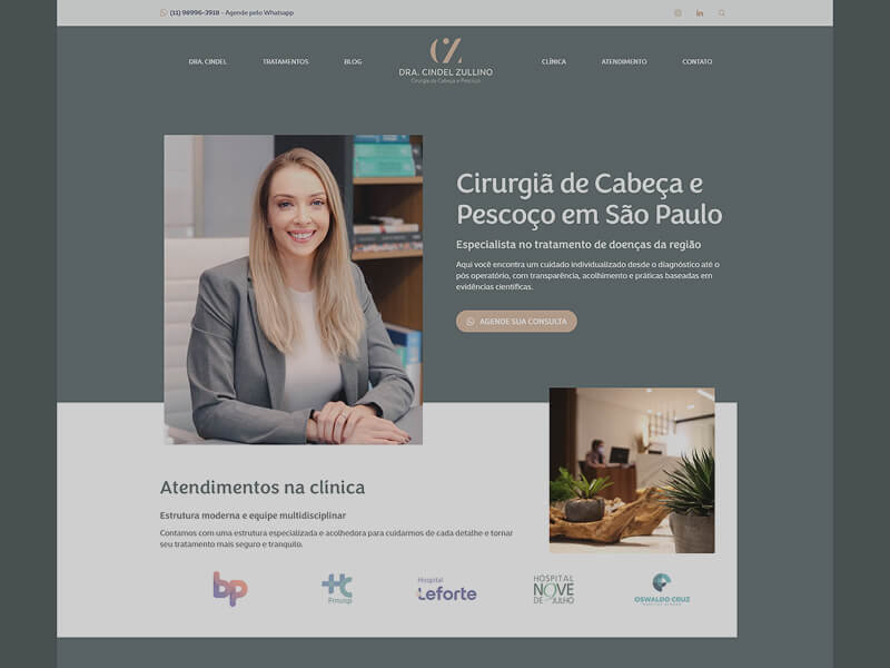 Site para Cirurgiã Cabeça e pescoço