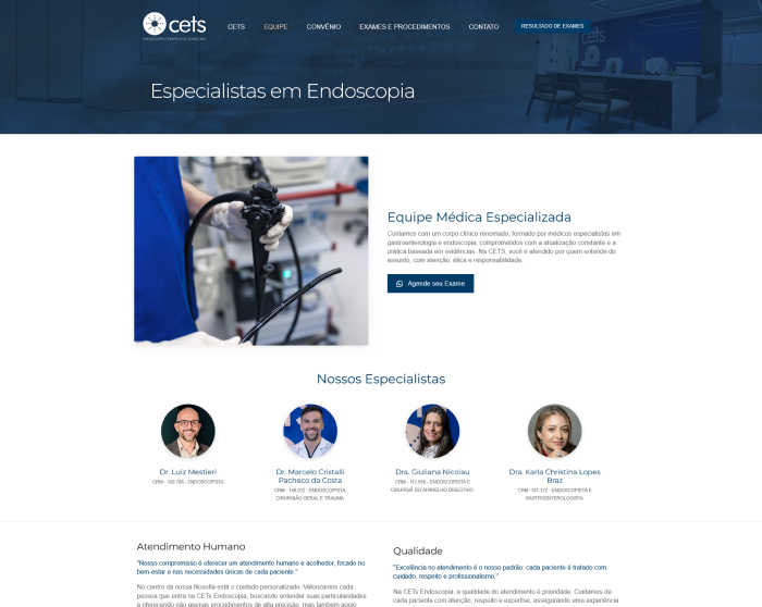 Identidade Visual e Site para Clínica de Endoscopia