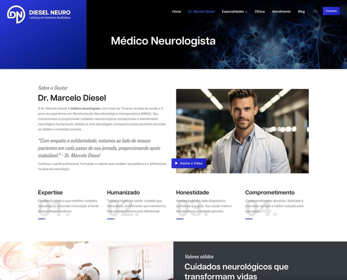Site para Médicos Dr. Diesel
                      Neuro