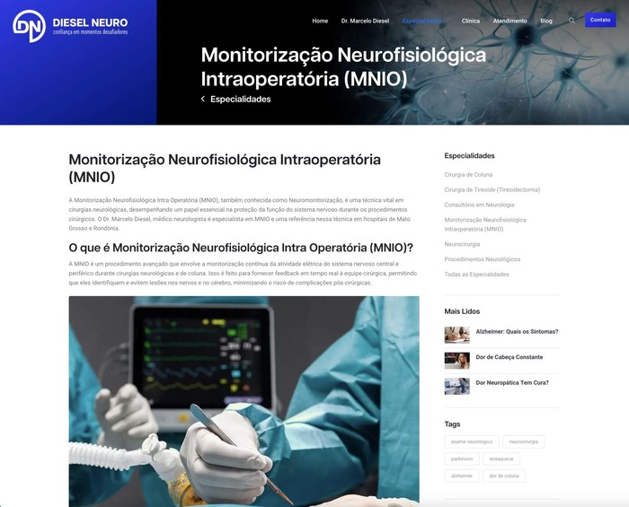 Site para Médicos Dr. Diesel
                      Neuro