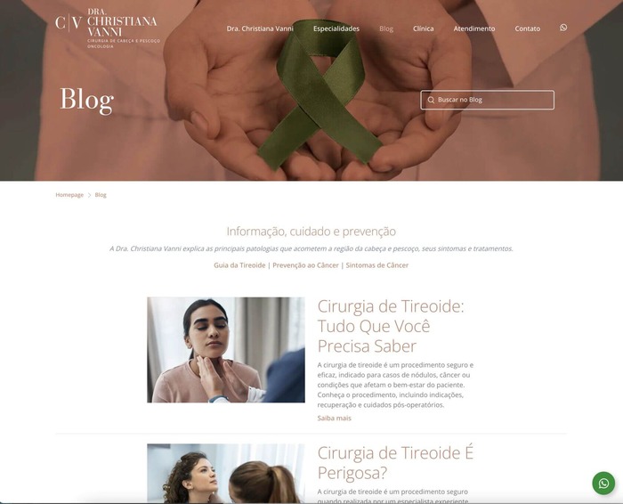 Site para Médicos Dra. Christiana
                      Vanni