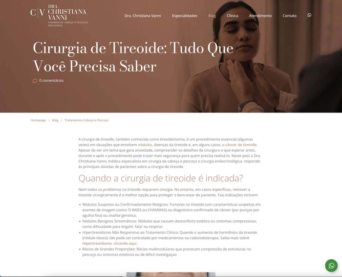 Site para Médicos Dra. Christiana
                      Vanni