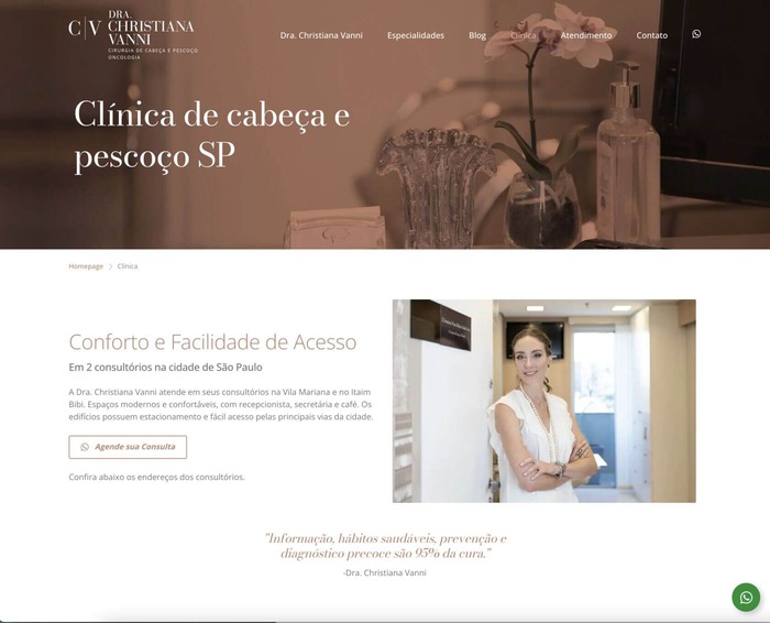 Site para Médicos Dra. Christiana
                      Vanni
