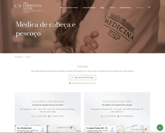 Site para Médicos Dra. Christiana
                      Vanni