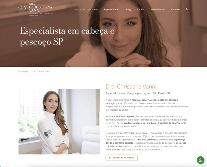 Site para Médicos Dra. Christiana
                      Vanni