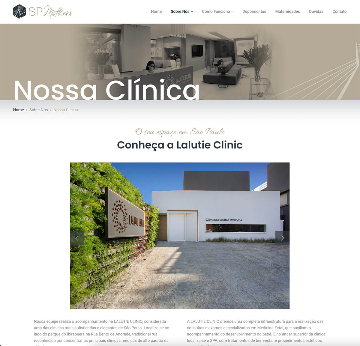 Site para Médicos SP Mothers